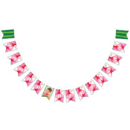 Een in een meloen gepersonaliseerde verjaardag fot vlaggetjes