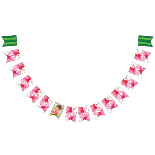 Een in een meloen gepersonaliseerde verjaardag fot vlaggetjes (Alle)