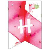 Een in een meloen gepersonaliseerde verjaardag fot vlaggetjes (Tweede vlag)