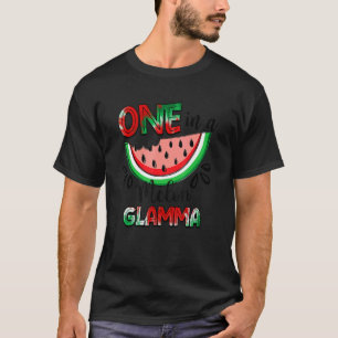 Een in een meloen Glamma Watermeloen Familie Fruit T-shirt