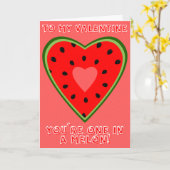 Eén in een meloen Grappige Valentijnskaart Kaart (Gele Bloem)