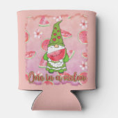 Een in een meloen | Groene Gnoom & Watermeloen Har Blikjeskoeler (Achterkant)