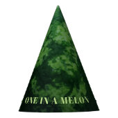Een in een meloen groene watermeloen fruit verjaar feesthoedjes (Voorkant)
