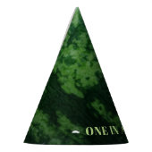 Een in een meloen groene watermeloen fruit verjaar feesthoedjes (Links)