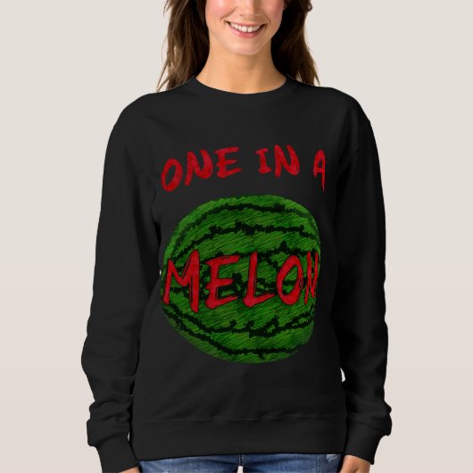 Een in een meloen hele watermeloen grappige grappi trui (Voorkant)