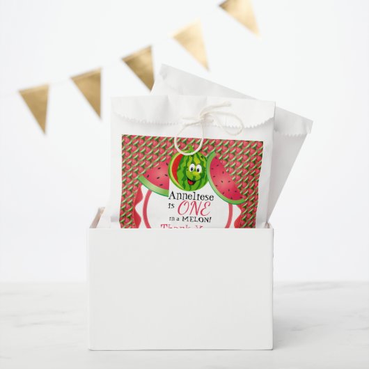 Een in een meloen Kind is jarig Bedankzakje (Feest)