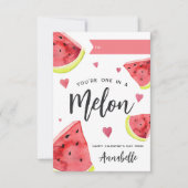 Een in een meloen klaslokaal Valentijnsdag Kaart (Voorkant)