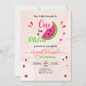 één in een meloen klein schatje watermeloen kaart (Voorkant)