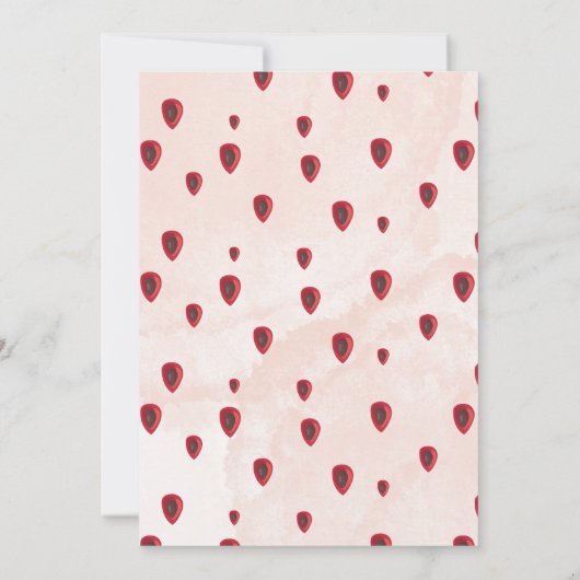 één in een meloen klein schatje watermeloen kaart (Achterkant)