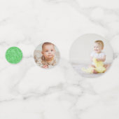 Een in een meloen krijtbord 1e verjaardag partij f confetti (Achterkanten)