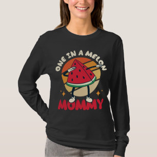 Een in een meloen mama groot fruit watermeloen t-shirt
