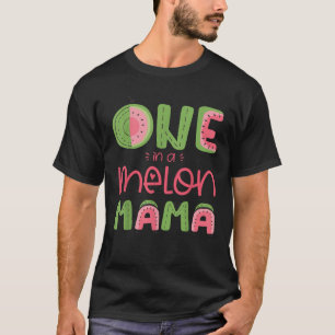 Een in een meloen Mama Schattige Watermeloen Eerst T-shirt