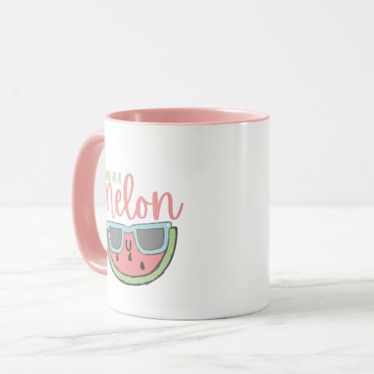 Eén in een meloen Mok (Voorkant links)