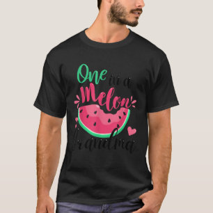 Een in een meloen oma zomer verjaardagsfeestje mat t-shirt