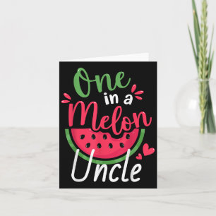Een in een meloen Oom 1e verjaardag Zomer Familie Kaart