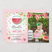 Een in een meloen op de dag van de uitnodiging Wat (Voorkant / Achterkant)