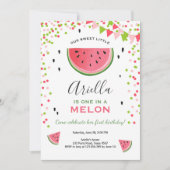 Een in een meloen op de dag van de uitnodiging Wat (Voorkant)
