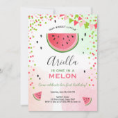 Een in een meloen op de dag van de uitnodiging Wat (Voorkant)