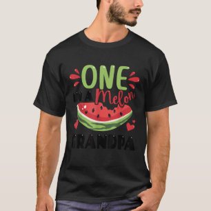 Een in een meloen Opa Zomer Verjaardagsfeestje Mat T-shirt