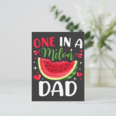 Een in een Meloen Pa B-Day Party Briefkaart (Staand voorkant)