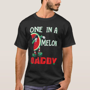 Een in een meloen papa dabbing watermeloen t-shirt