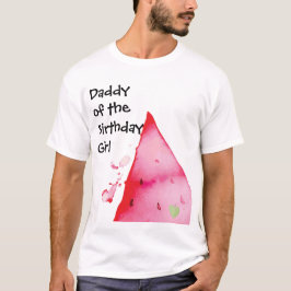 Een in een meloen papa van de verjaardag meisje t-shirt