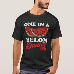 Een in een meloen papa watermeloen papa zomer retr t-shirt