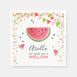 Een in een meloen Papier Servetten Zomer Watermelo