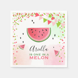 Een in een meloen Papier Servetten Zomer Watermelo