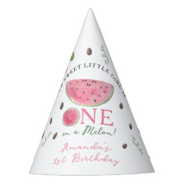 Een in een meloen Schattige Watermelon Meisje 1e V Feesthoedjes