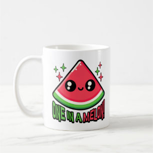Eén in een meloen! Schattigee Watermeloen Pun Koffiemok
