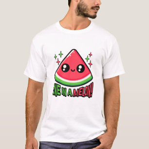 Eén in een meloen! Schattigee Watermeloen Pun T-shirt