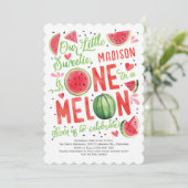 Een in een meloen, Schattigee zomer Schattig 1e ve Kaart (Staand voorkant)