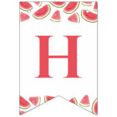 Een in een meloen verjaardag muur banner, watermel vlaggetjes (Tweede vlag)