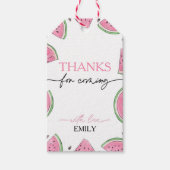 Een in een meloen verjaardag watermeloen dank je cadeaulabel (Voorkant)