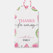 Een in een meloen verjaardag watermeloen dank je cadeaulabel (Voorkant)