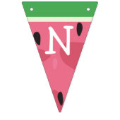 Een in een meloen verjaardagsbanner vlaggetjes (Derde vlag)