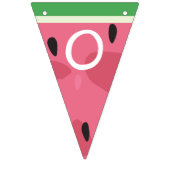 Een in een meloen verjaardagsbanner vlaggetjes (Tweede vlag)