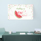 Een in een meloen verjaardagsbanner Watermelon Mei Spandoek (Beurs)