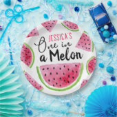 Een in een meloen verjaardagsfeestje papieren bordje (Feest)