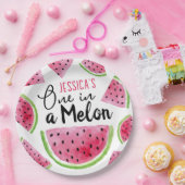 Een in een meloen verjaardagsfeestje papieren bordje (Feest)