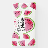 Een in een meloen verjaardagsfeestje spandoek (Verticaal)