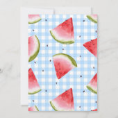 Een in een meloen verjaardagsfeestuitnodiging kaart (Achterkant)