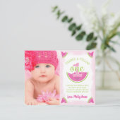 Een in een meloen Watermeloen Dank je Kaart (Staand voorkant)