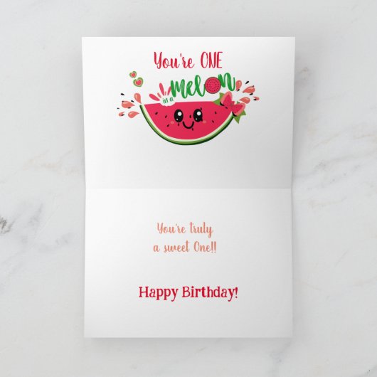 Een in een meloen watermeloen eerste verjaardag fo (Binnen)