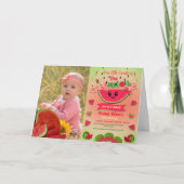 Een in een meloen watermeloen eerste verjaardag fo (Voorkant)