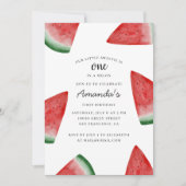 Eén in een meloen. Watermeloen eerste verjaardag Kaart (Voorkant)