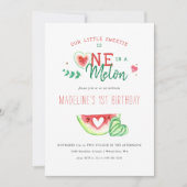 Eén in een meloen | Watermeloen eerste verjaardag Kaart (Voorkant)