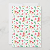 Eén in een meloen | Watermeloen eerste verjaardag Kaart (Achterkant)