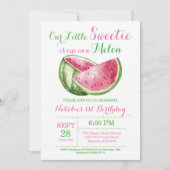 Een in een meloen Watermeloen Eerste Verjaardag Ui Kaart (Voorkant)